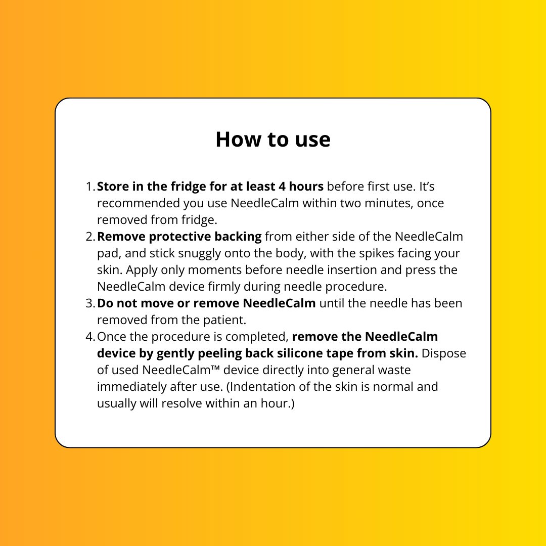NeedleCalm Densensiting Adhesive Patches